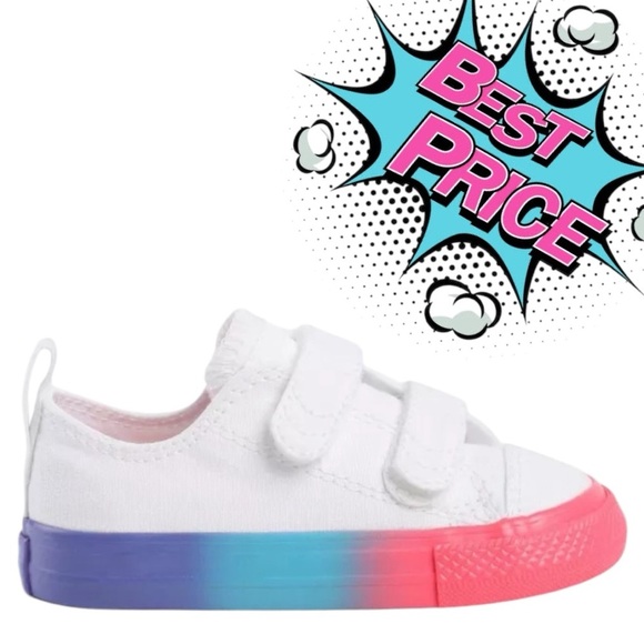 Converse Kids Chuck Taylor All Star Rainbow Ice Toddler 2V Low Top | NEW!!🌈🦄 - Picture 1 of 15